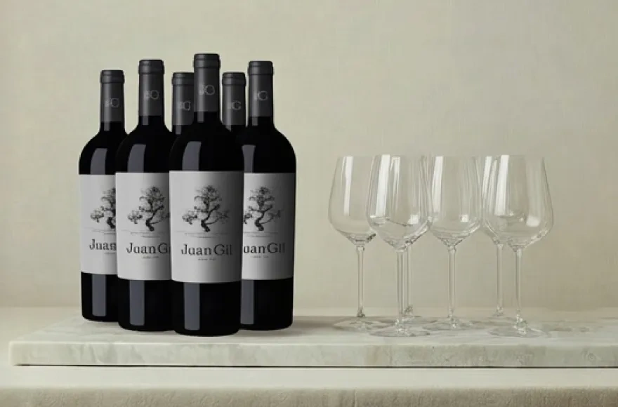 Juan Gil Etiqueta plata avec verres mobile