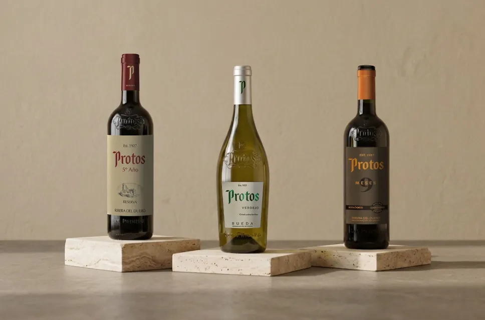 Bouteilles de vin du domaine Protos