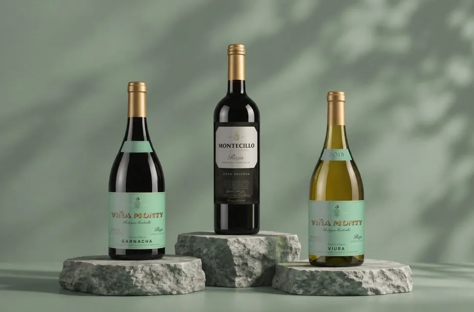 Bouteilles de vin du domaine Montecillo