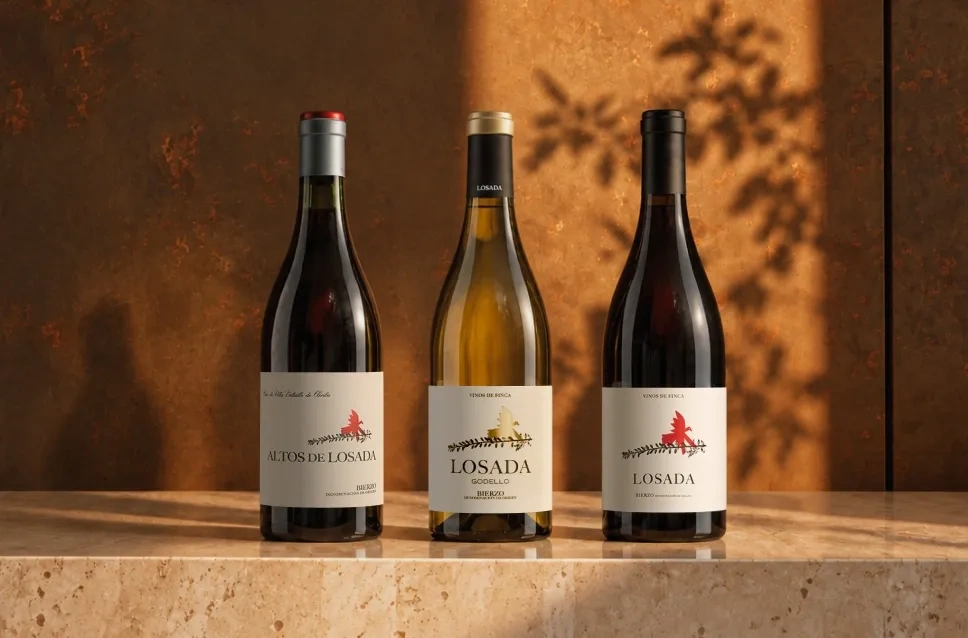 Bouteilles de vin du domaine Losada