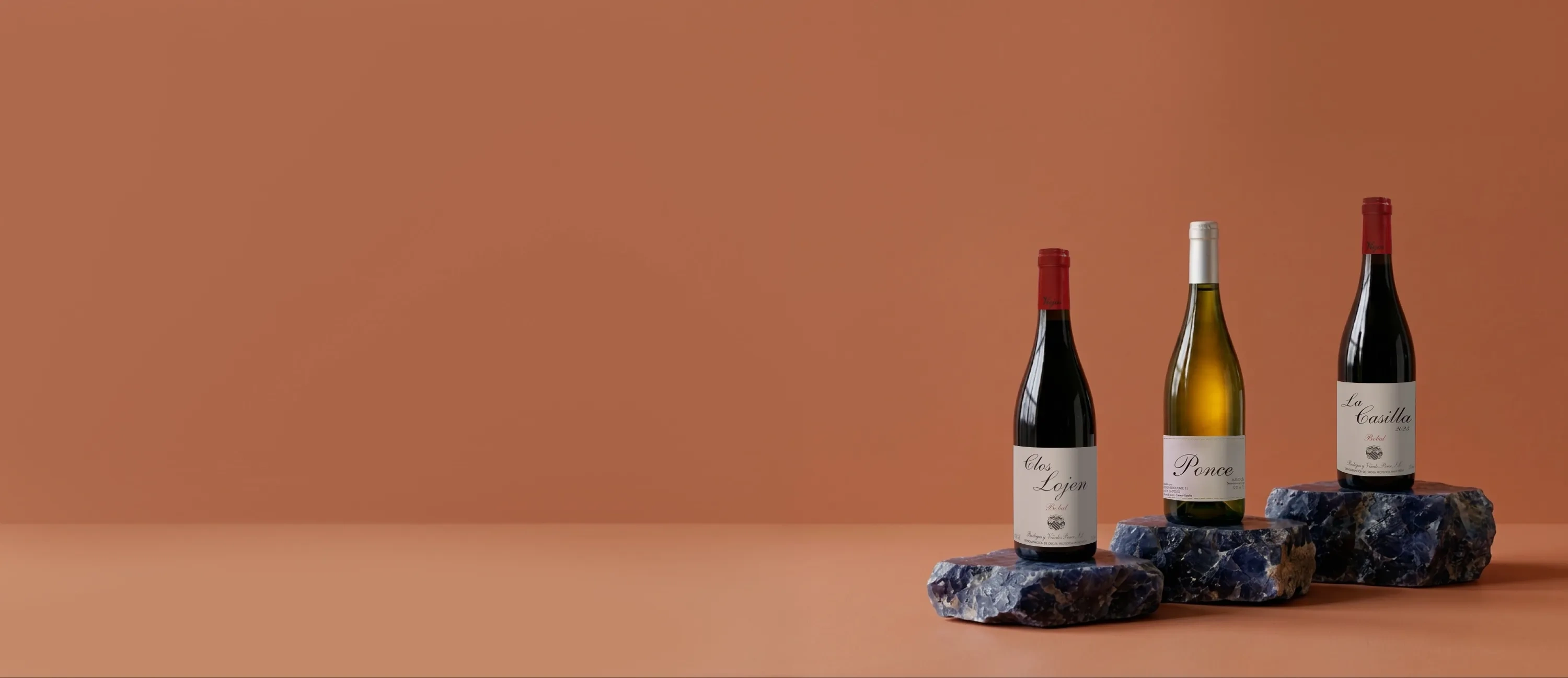 Bouteilles de vin du domaine Ponce