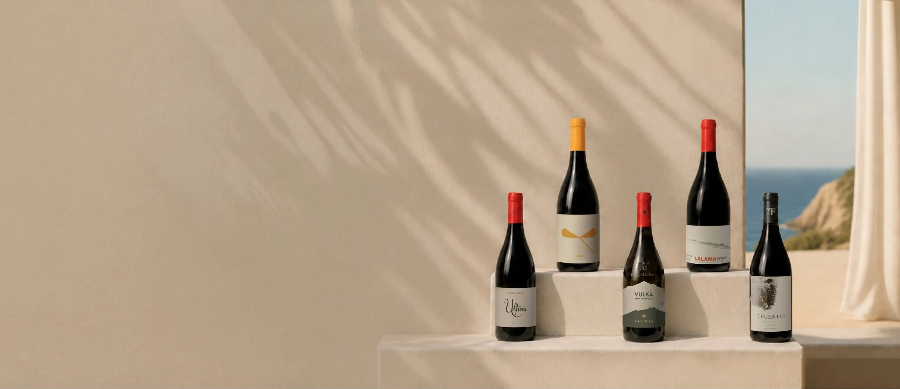 Bouteilles de vin rouge pour l'été