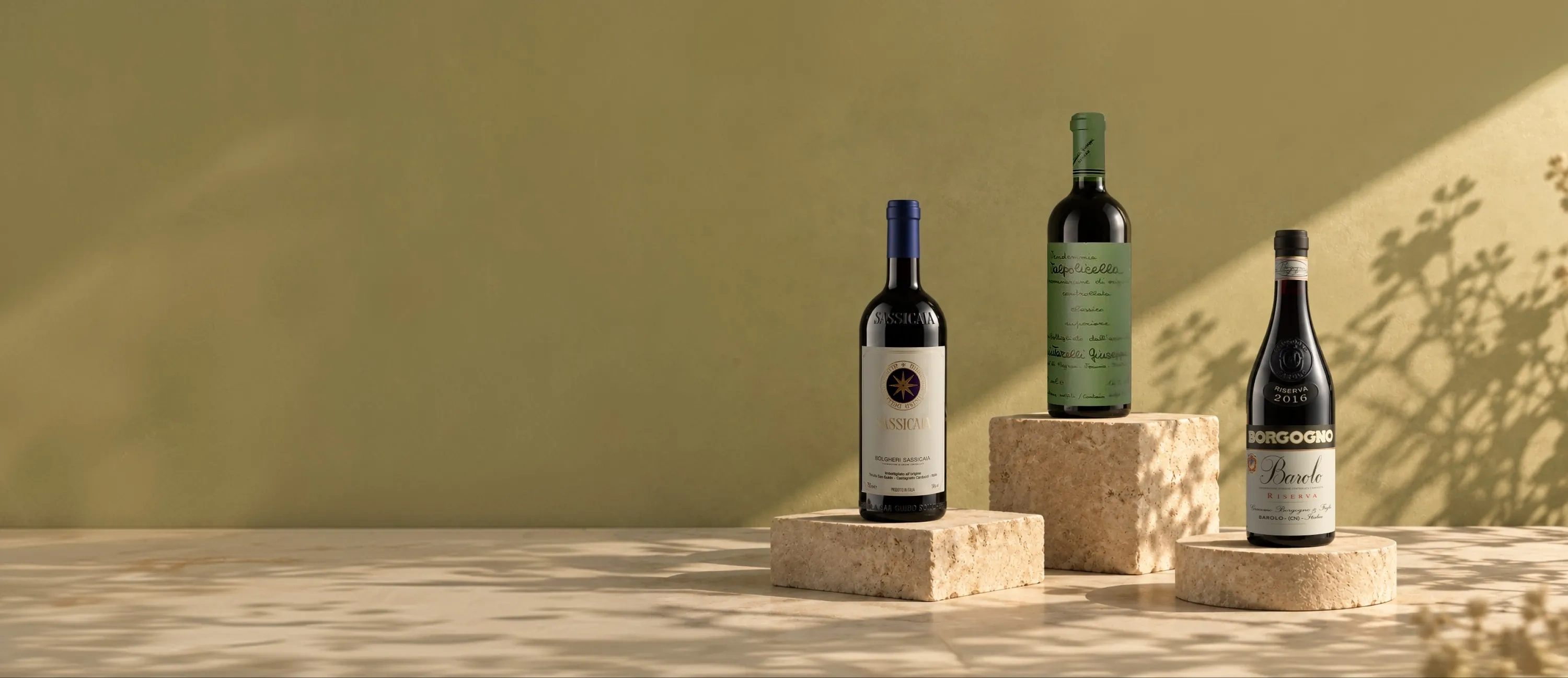 Bouteilles de vin d’Italie