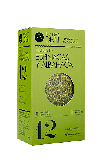 Fideuá de Espinacas y Albahaca 250 g