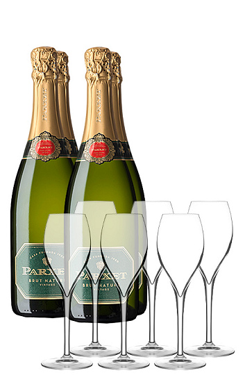 Produit: Pack Parxet Brut Nature 2022 (x4) con Copas de Cava (x6)