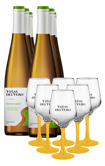 Produit: Viñas del Vero Gewürztraminer 2025 (x6) avec verres (x6)