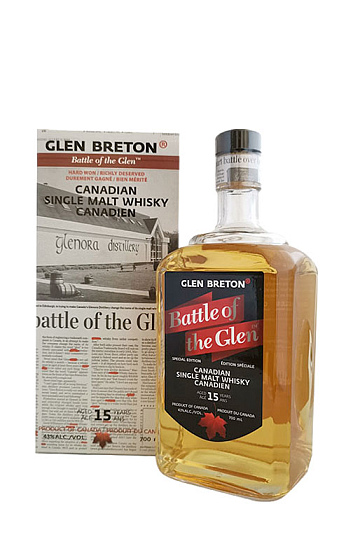 Glen Breton Battle of the Glen Candian Single Malt Whisky Aged 15 Years con estuche