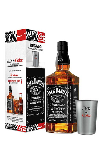 Jack Daniel's Old No.7 con vaso Jack and Coke de regalo