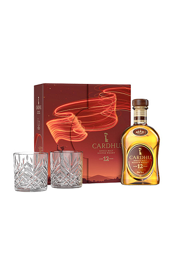 CARDHU 12 JAHRE SINGLE MALT SCOTCH WHISKY 70CL MIT 2 GLÄSERN