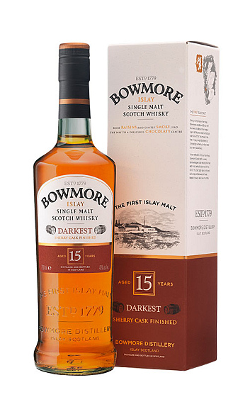Bowmore Darkest Aged 15 Years con estuche