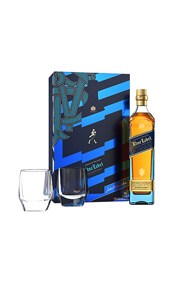 Estuche Johnnie Walker Blue Label con Vasos (x2)