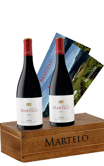 Martelo 2014 (x2) avec étui en bois et invitation au domaine