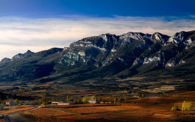 Entorno privilegiado, con la Sierra Cantabria al fondo