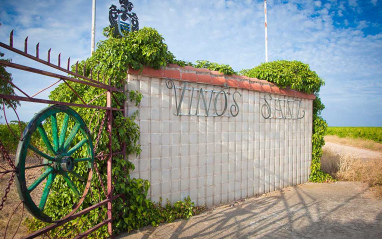 Entrada a la bodega de Vinos Sanz