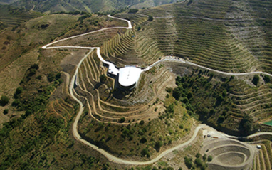 Vista aérea de la bodega