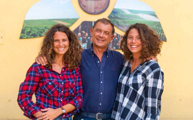 Caruso con sus dos hijas