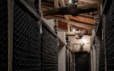 El botellero en el que reposan los vinos