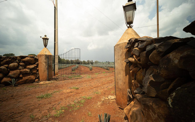 Entrada a la destilería