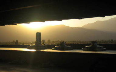 Vista de los depósitos de hormigón de fermentación