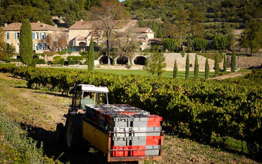 Tractor en la propiedad