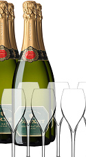 Produit: Pack Parxet Brut Nature 2022 (x4) con Copas de Cava (x6)