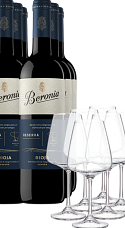 Produit: Beronia Reserva 2020 (x6) avec verres (x6)