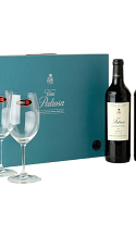 Produit: Viña Pedrosa Reserva 2021 [Wine bottles and glasses]